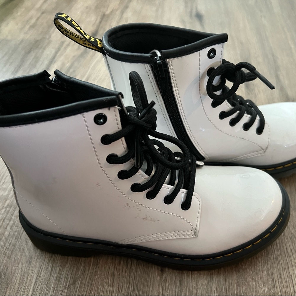Doc Martens white boots, size 3 kids